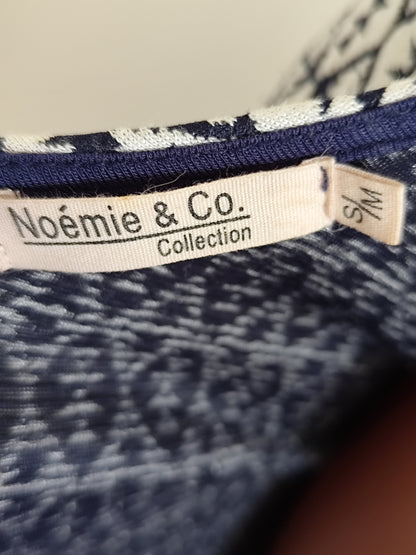 Robe courte Noémie & Co – graphique noir & blanc – coupe patineuse - Taille 36/38