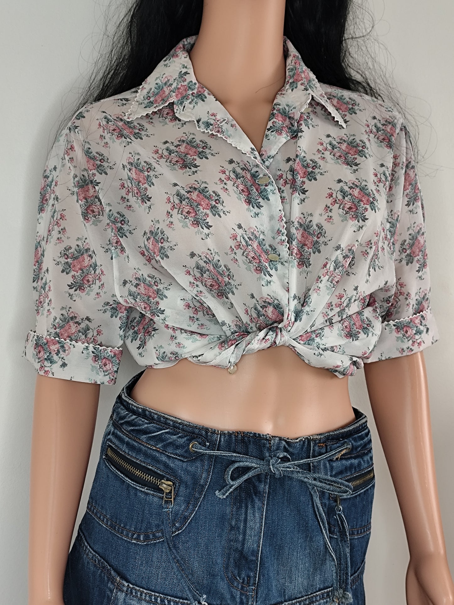 👚 Chemisier fluide à fleurs 1-2-3 – Taille 40/42 🌸