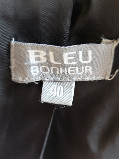 Manteau noir Bleu Bonheur col officier  - Taille 40