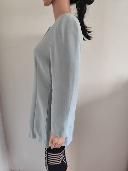 Veste longue droite bleue clair -Marque 1 2 3 – Taille 38