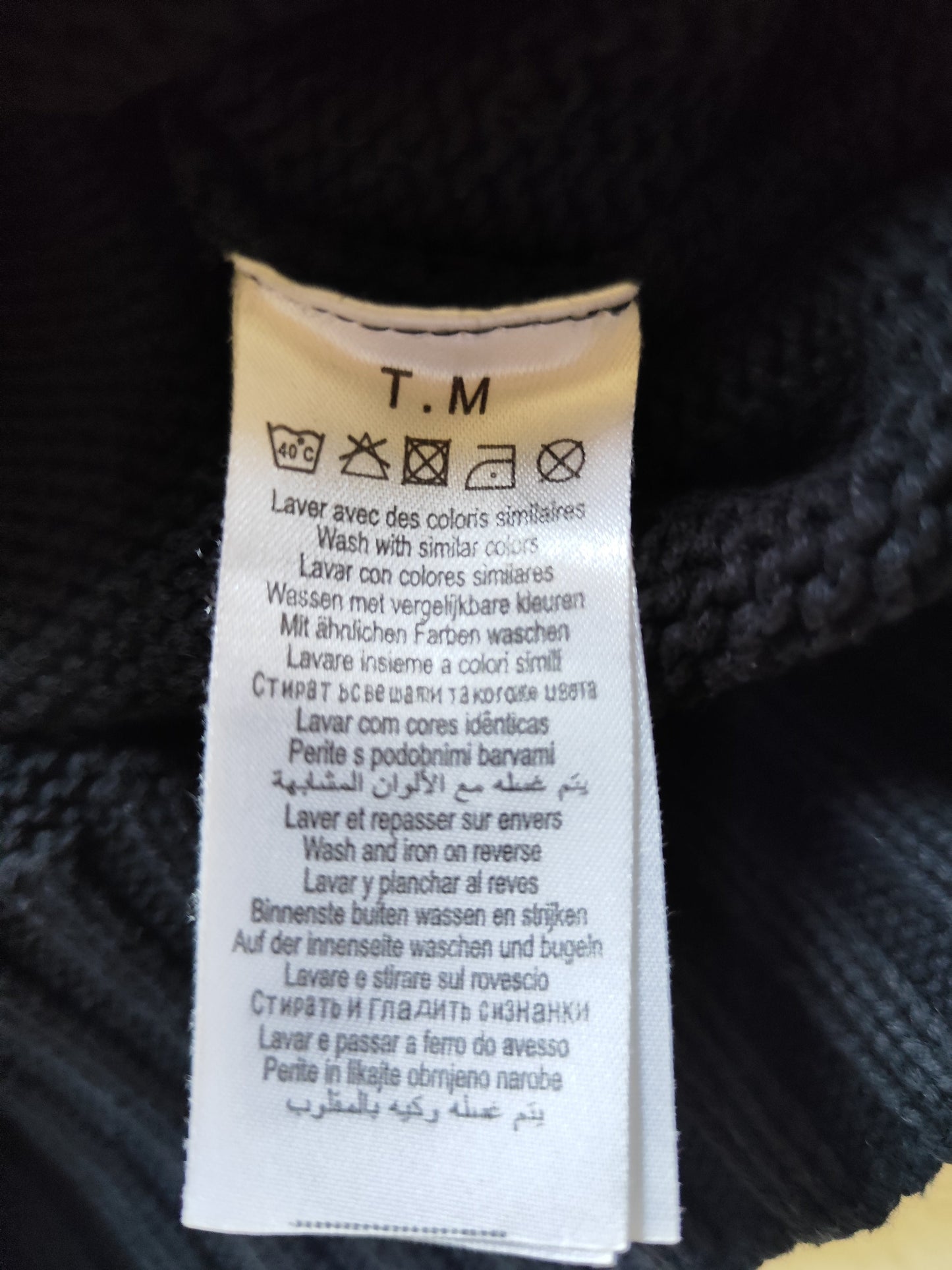 Pull col montant noir Jules – Taille M