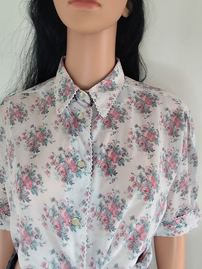 👚 Chemisier fluide à fleurs 1-2-3 – Taille 40/42 🌸