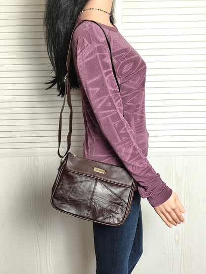 Sac bandoulière marron chocolat – Ted Lapidus