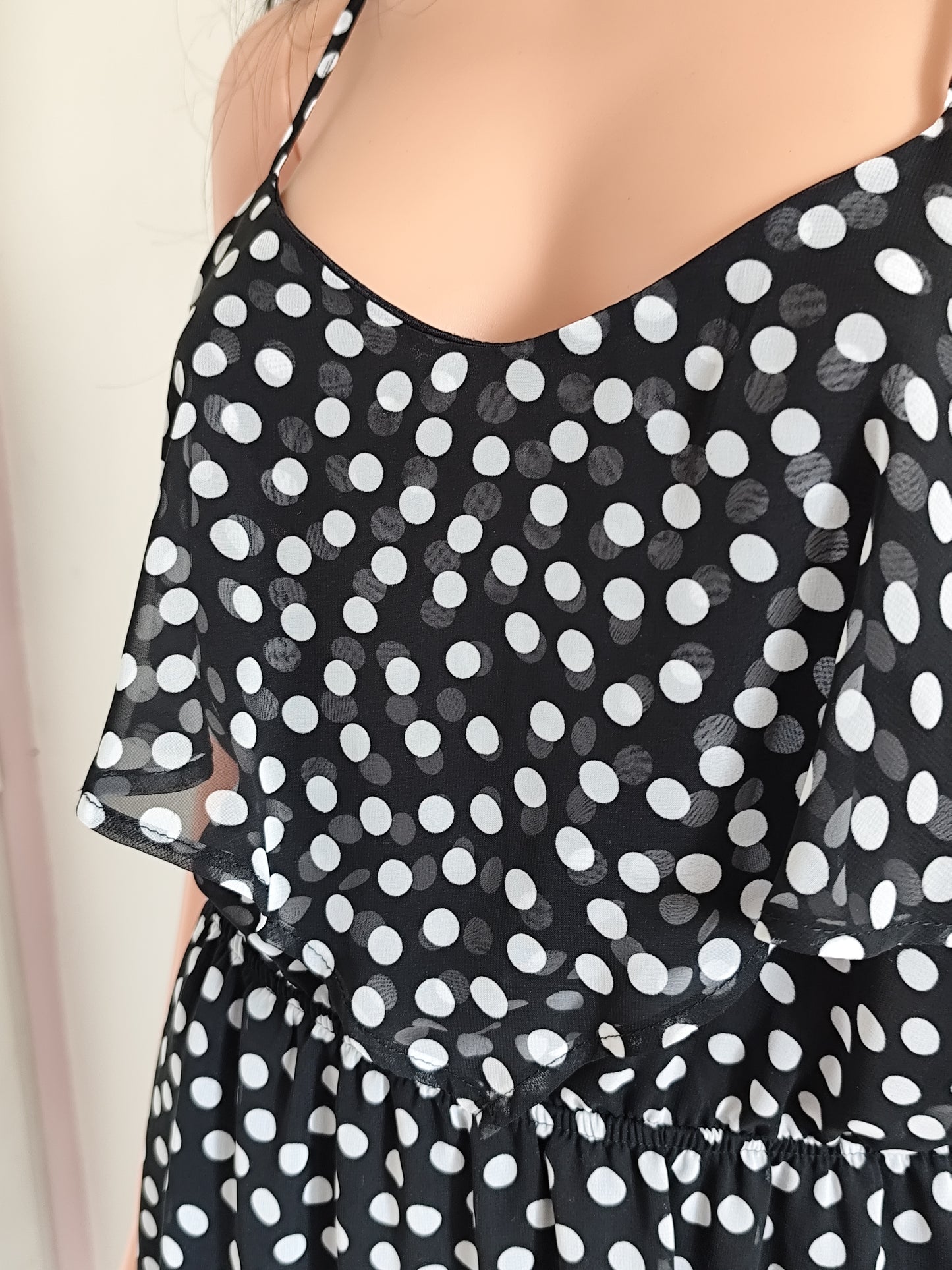Robe noire à pois blancs Etam – Taille 42