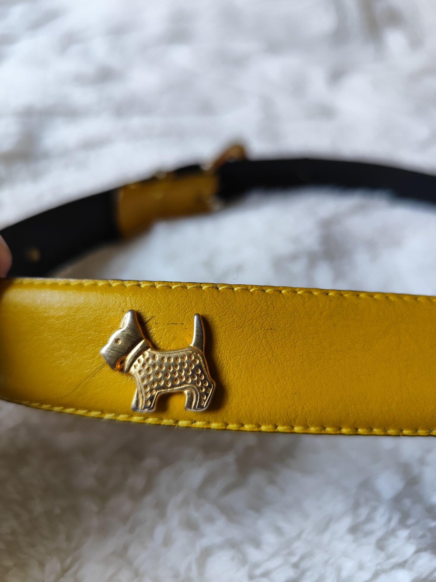 Ceinture jaune moutarde Chipie – vintage  Y2k - 85 cm