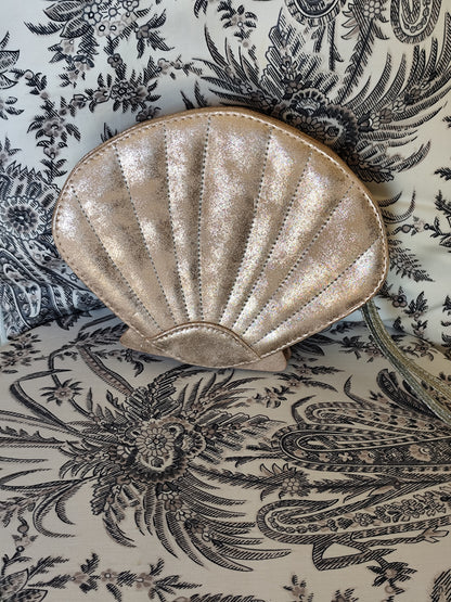 Petite pochette "Coquillage" Etam - Rose gold irisé