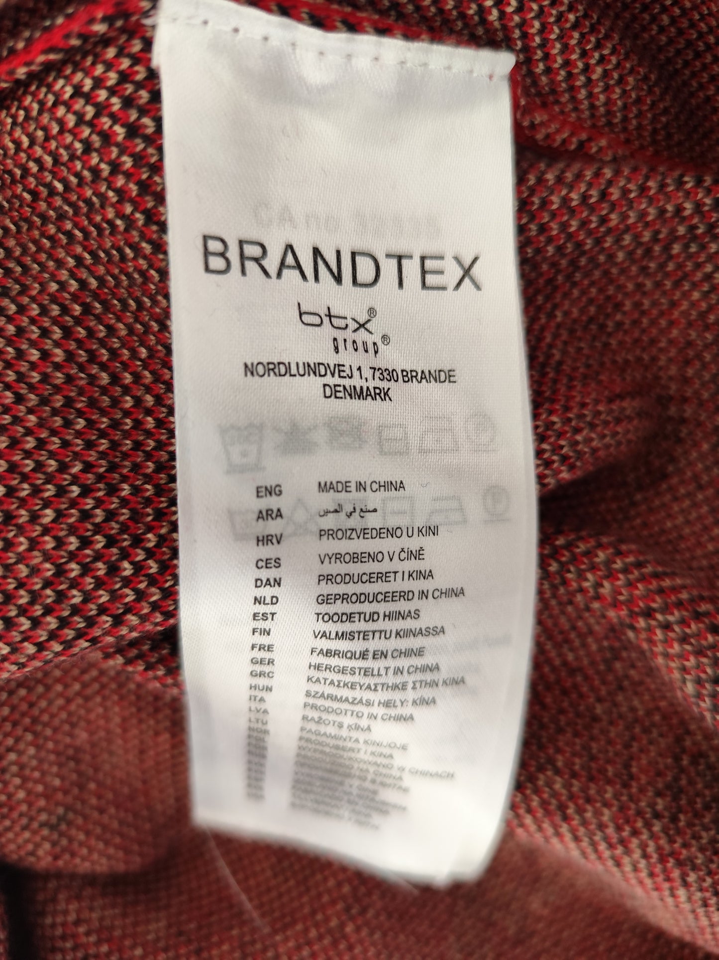 Pull coupe droite rouge à motifs fleurs Brandtex – Taille 38/40