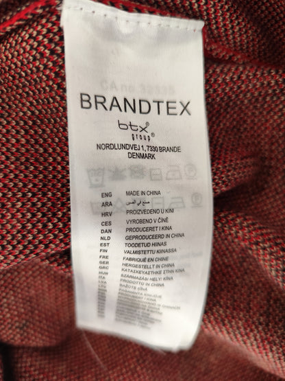 Pull coupe droite rouge à motifs fleurs Brandtex – Taille 38/40