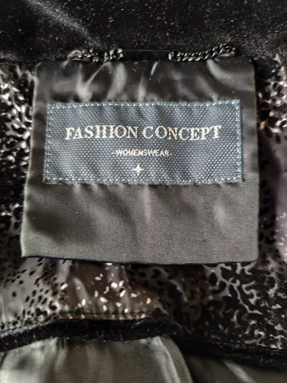 Doudoune imprimée noir & gris – Fashion Concept – Taille 42