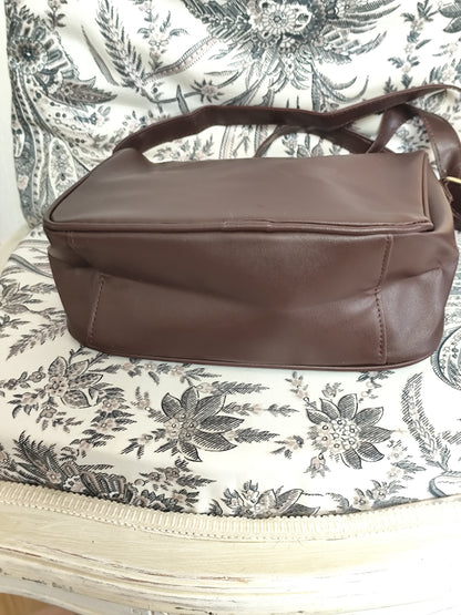 Sac bandoulière marron chocolat – Ted Lapidus
