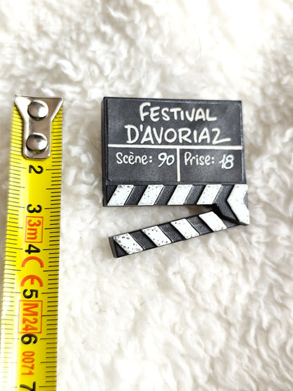 Broche Vintage Cinéma "Festival d'Avoriaz 1983"