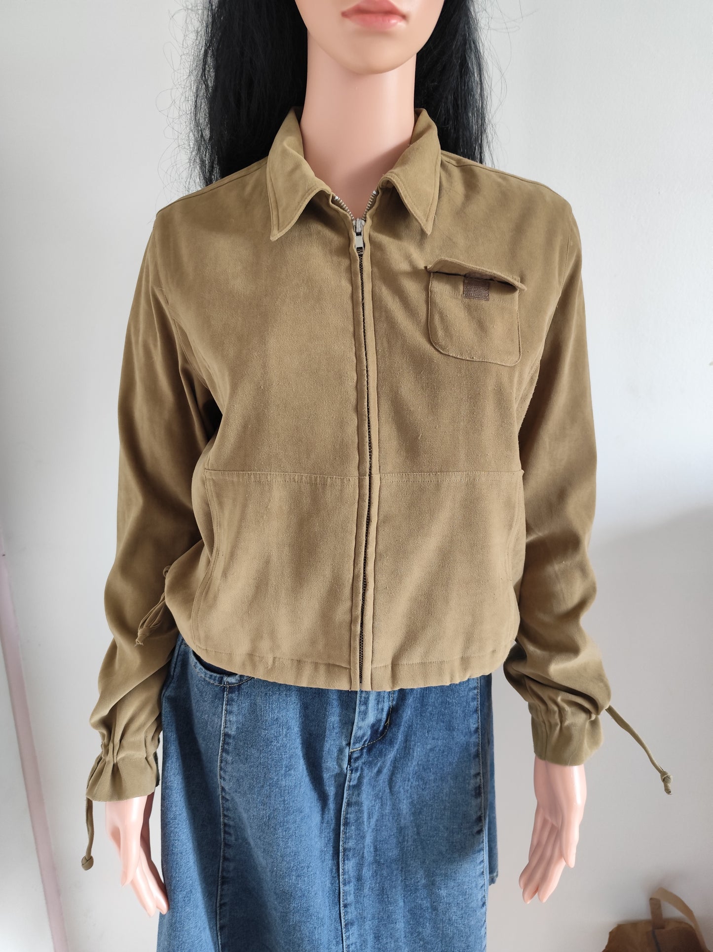 Veste  camel en suédine – Taille 38/40