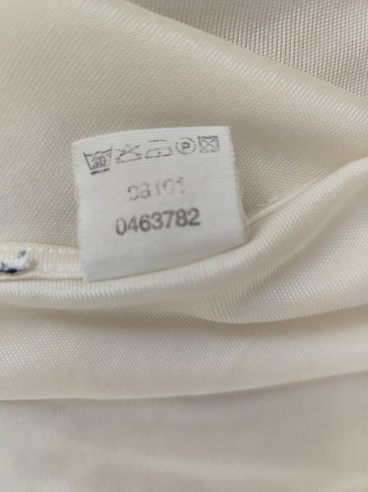 🤍 Blouse Blanche à Manches Courtes – Broderies Florales Délicates - Taille 38/40