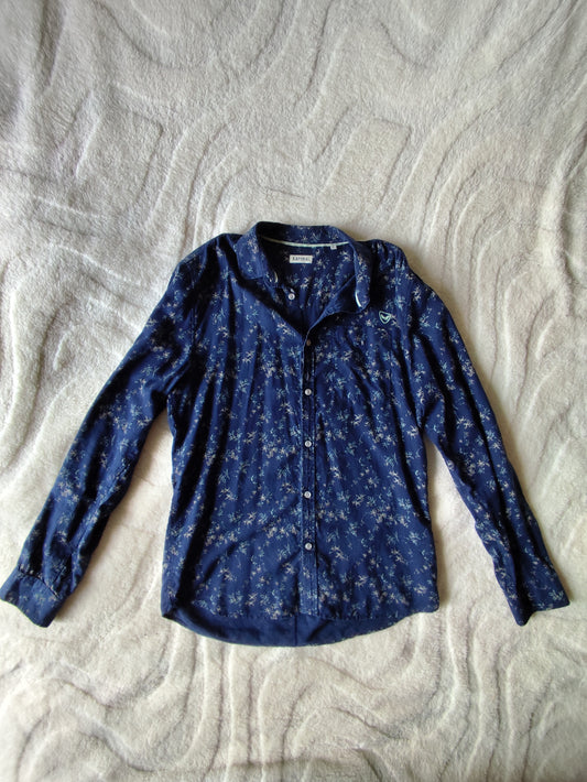 Chemise homme Kaporal bleu marine imprimé floral - Taille L