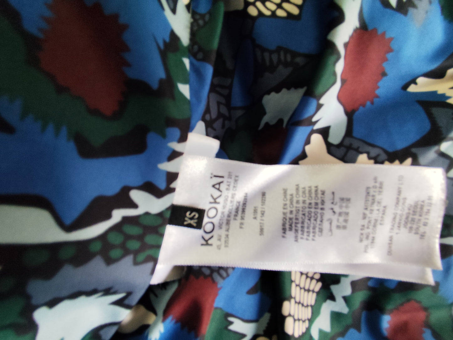 Doudoune courte Kookaï noire et bordeaux – Taille 34