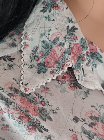 👚 Chemisier fluide à fleurs 1-2-3 – Taille 40/42 🌸