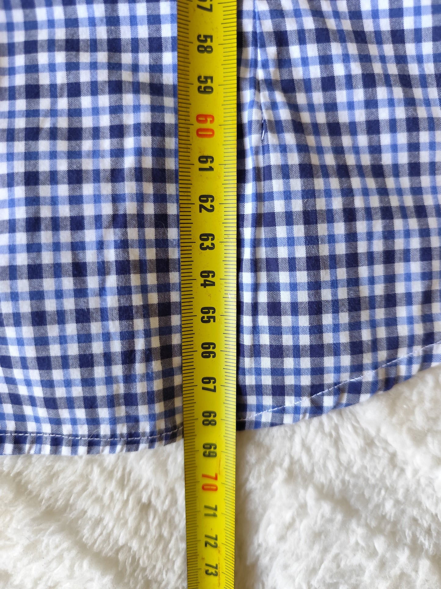 Chemise à carreaux bleu/blanc Celio – Taille S