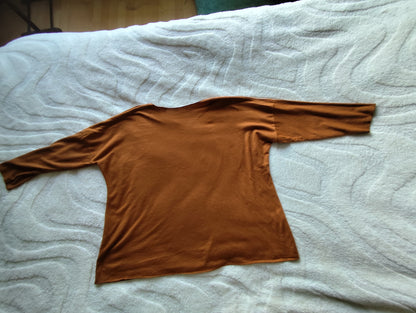 T-shirt marron imprimé baskets – Made in Italy - Taille 48/52