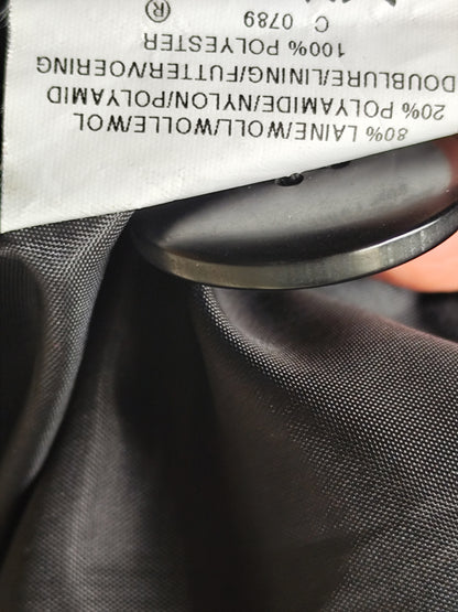 Manteau gris chiné en laine – Coupe droite – Taille 42