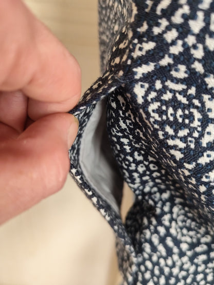 Veste mi saison Monsoon à motif graphique bleu et blanc - Taille 38