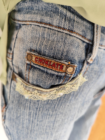 👖 Pantacourt en jean Choklate Paris – Taille 36/38 👖