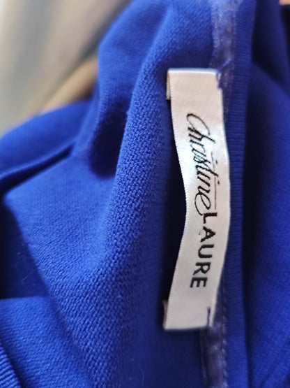 Haut Bleu Électrique Christine Laure – Taille 38/40 – Élégance Structurée