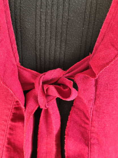 Veste Rouge en Lin Mélangé – Élégance Décontractée - Taille 40/42