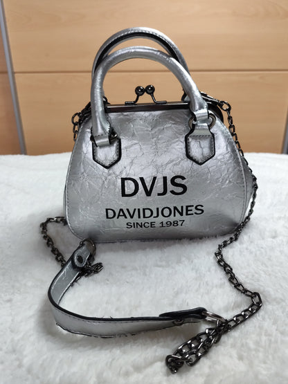 Sac David Jones argenté – Élégance Moderne et Urbaine