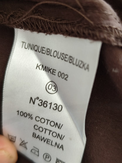 Tunique brodée marron chocolat – Jacqueline Riu – Taille 40