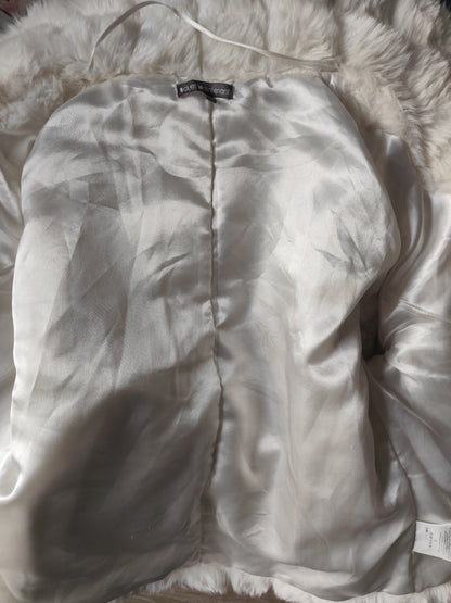 Veste fausse fourrure blanche Ici et Maintenant – T. 38