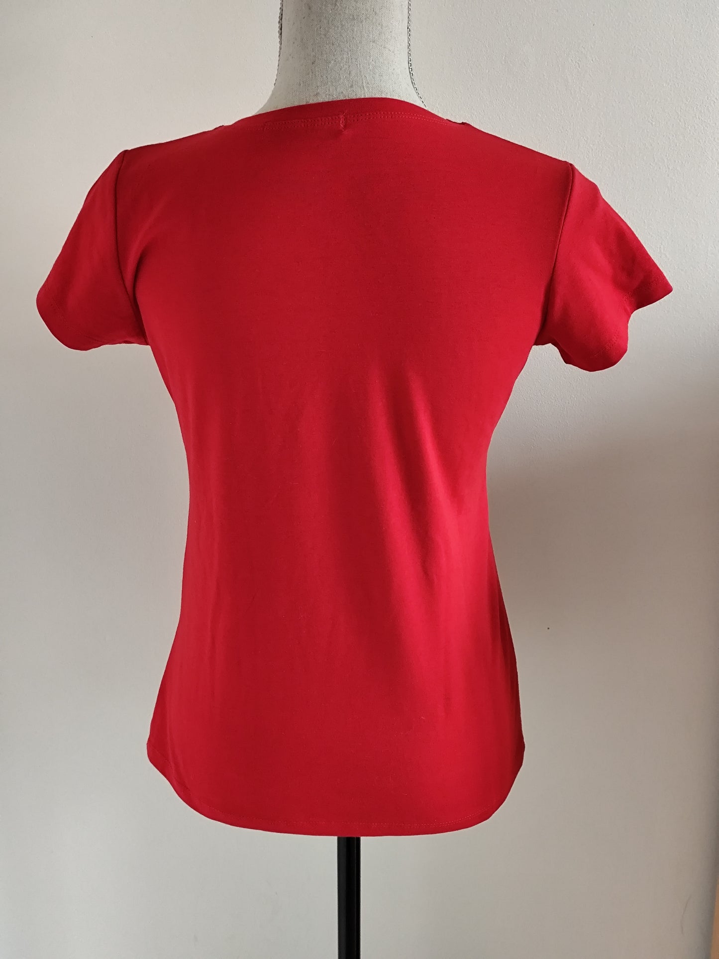 T-shirt Rouge Graphique – Taille 36/38