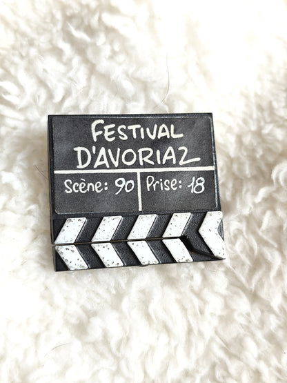 Broche Vintage Cinéma "Festival d'Avoriaz 1983"