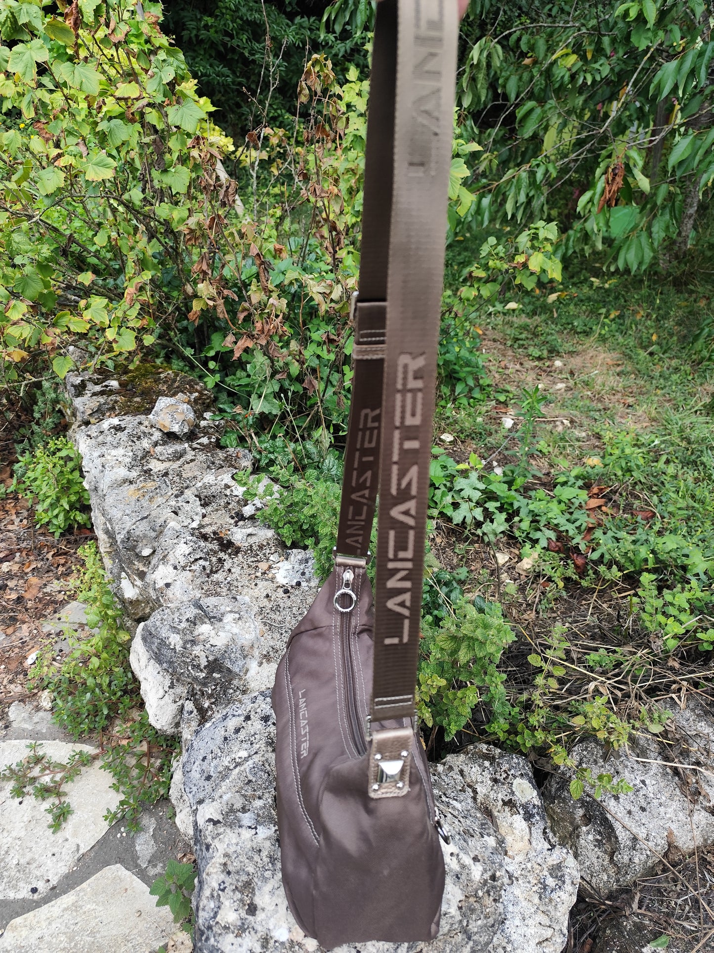 Sac baguette Lancaster Paris – Toile  Taupe