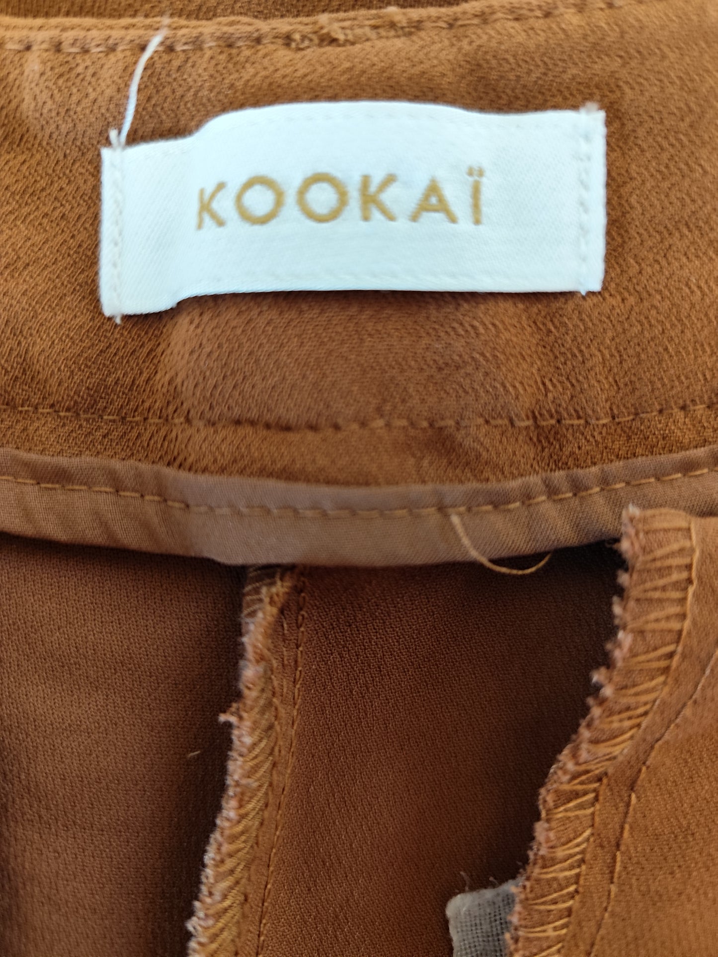 🍂 Pantalon Large Kookaï – Camel – Élégance & Confort  – Taille 40