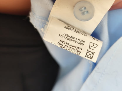 Chemise bleu ciel  Onado col perlé - Taille 38