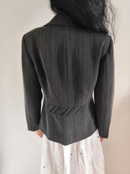 Veste cintrée grise doublée Armand Thiery Affinités - Taille 40