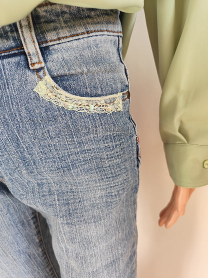 👖 Pantacourt en jean Choklate Paris – Taille 36/38 👖