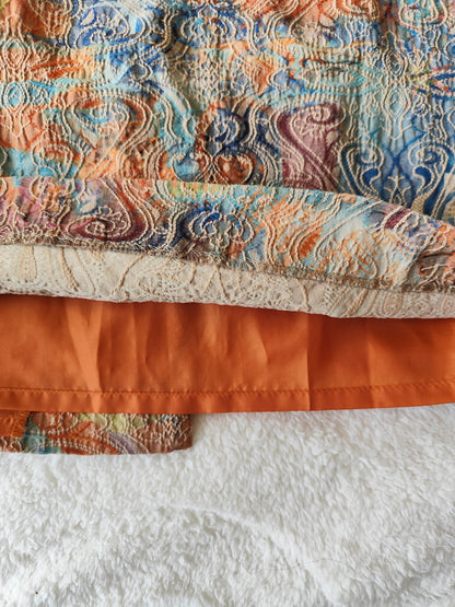 Jupe droite Amalfi – Multicolore texturée – Taille 40/42