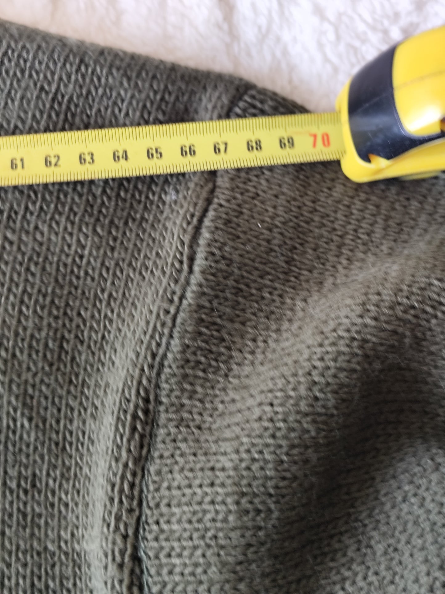 Pull kaki à cœurs – Made in Italy – Taille oversize 42 au 48