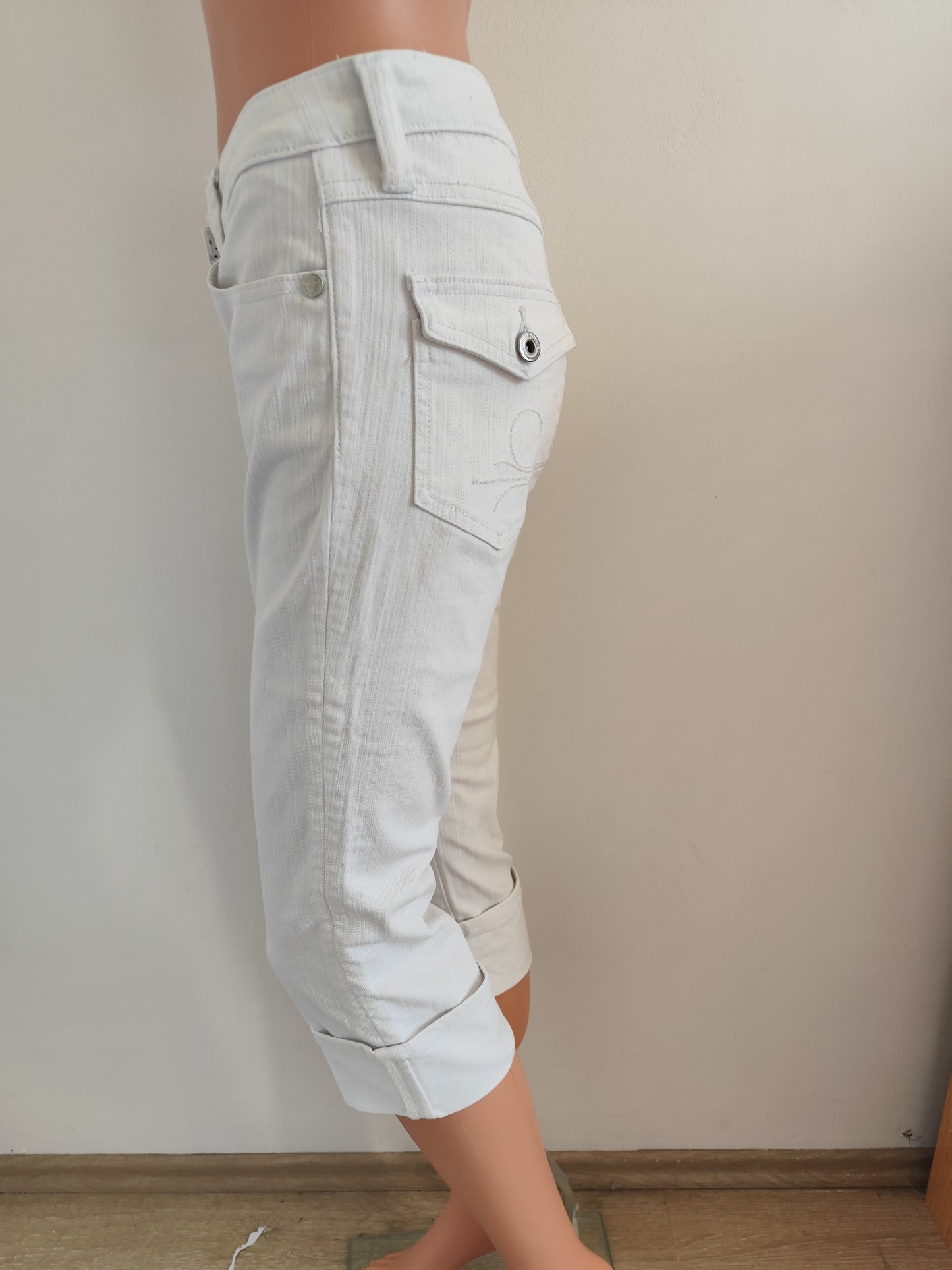 Pantacourt en jean blanc – Pimkie Collection –  Taille 34/36