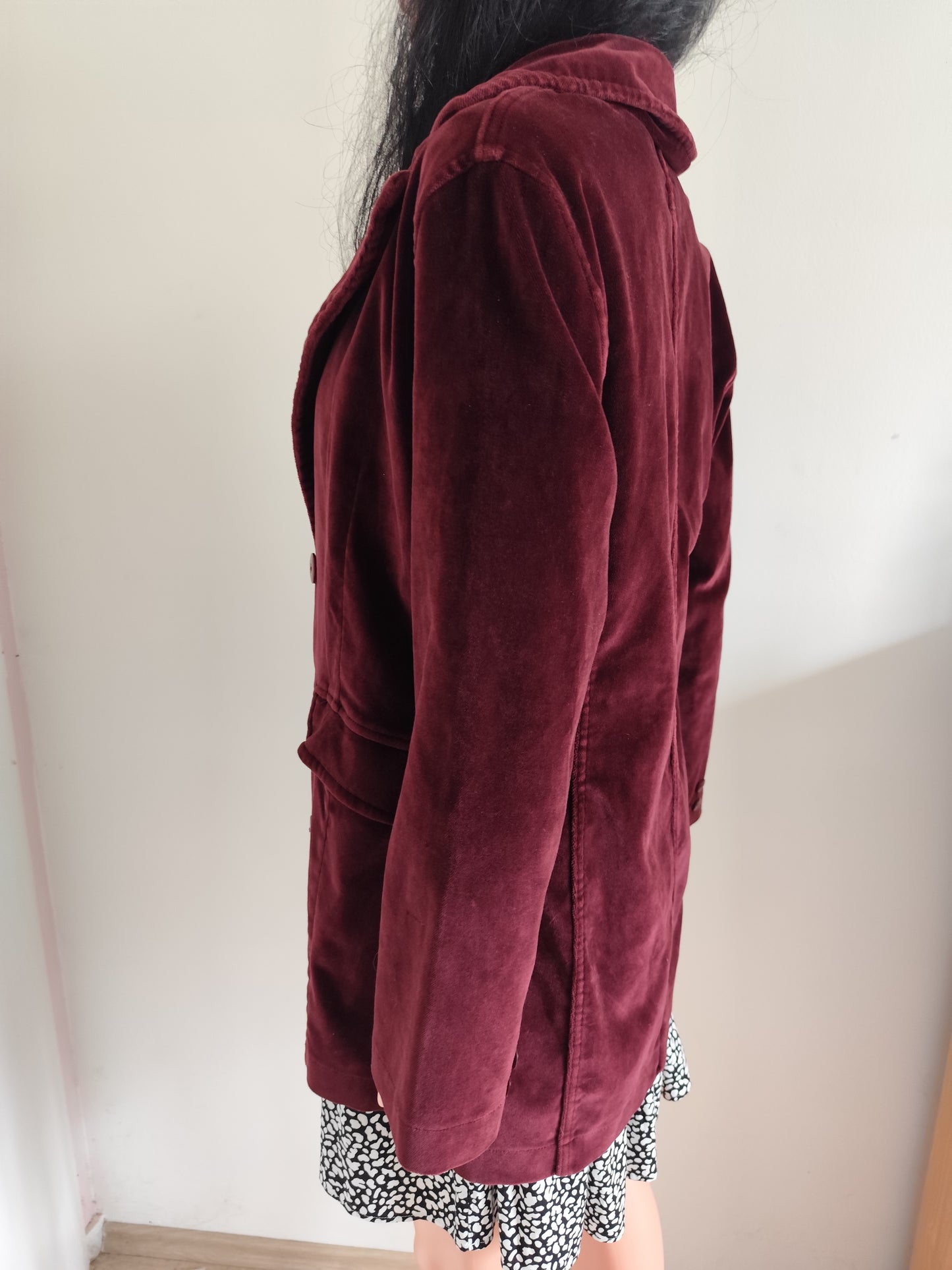 Veste en velours bordeaux Boutique Chipie vintage – taille M 38/40