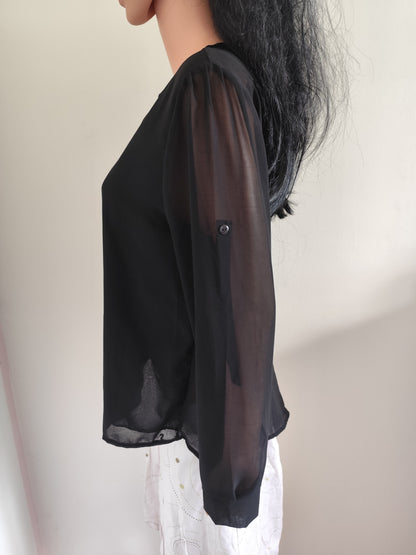 Blouse noire transparente – T. 40/42
