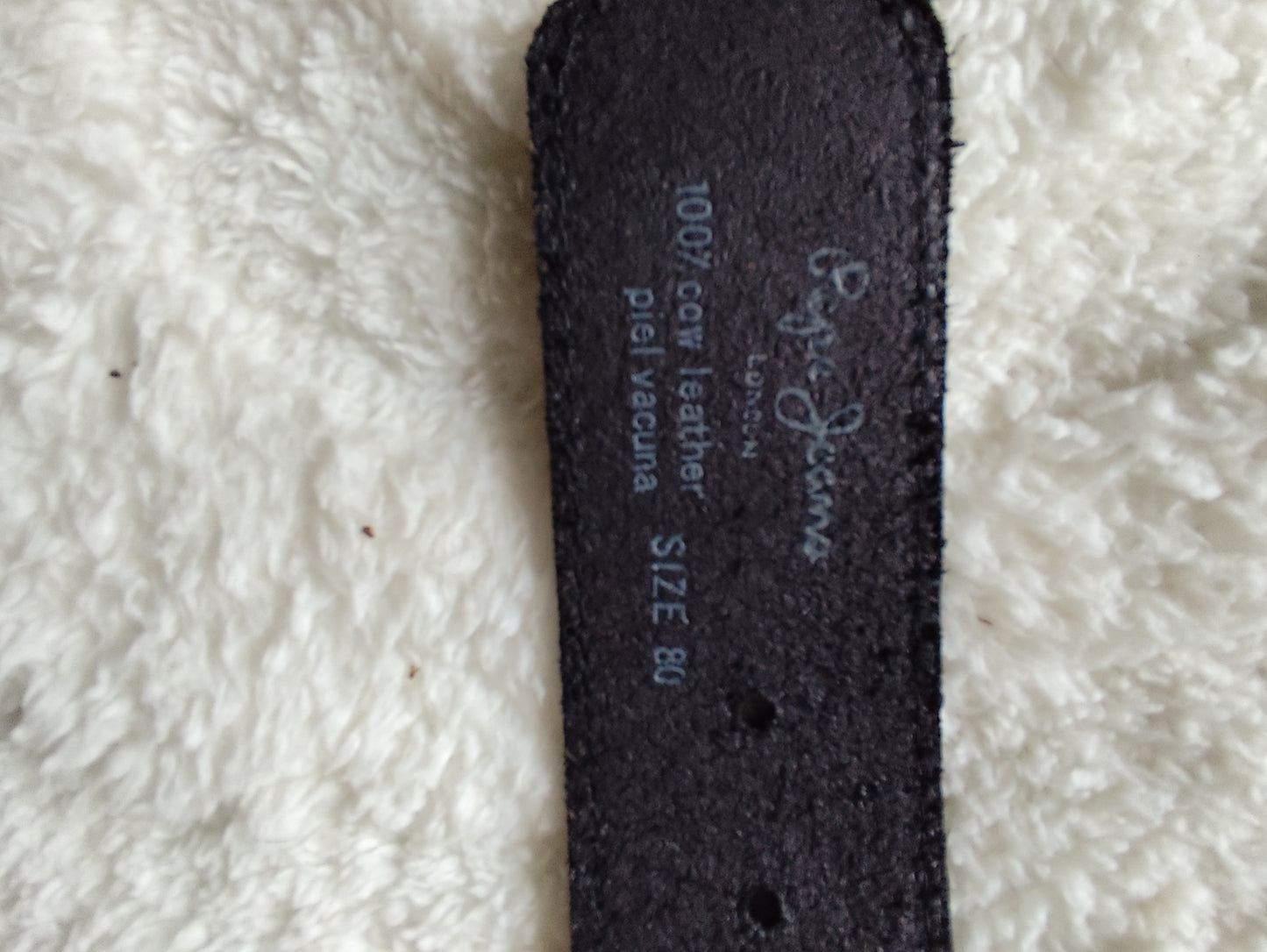 Ceinture large en cuir noir Pepe Jeans – boucle ronde - 80 cm