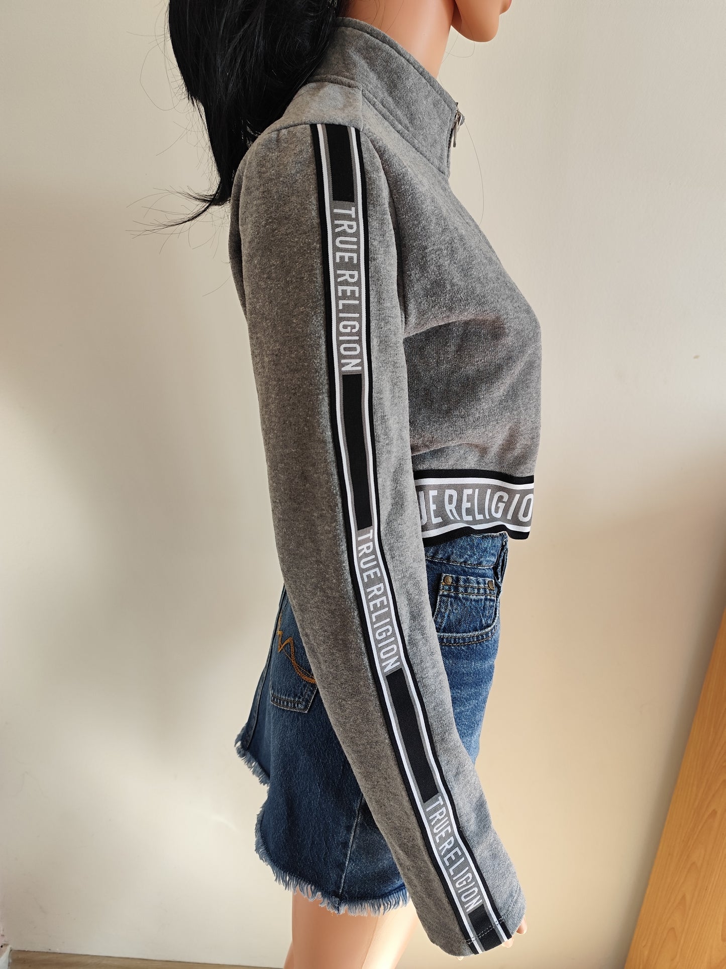 Sweat court zippé True Religion – Iconique & Tendance - Taille 38/M