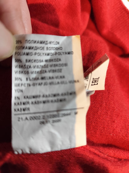 🔥 Pull Rouge Col Montant Benetton – Douceur & Élégance - Taille 38/40