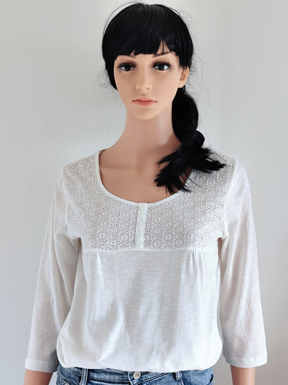 T-shirt brodé Daxon en coton – Taille M (38/40)