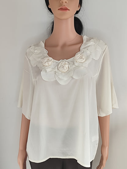 Blouse Élégante à Fleurs – Style Raffiné et Féminin - Taille 42/44