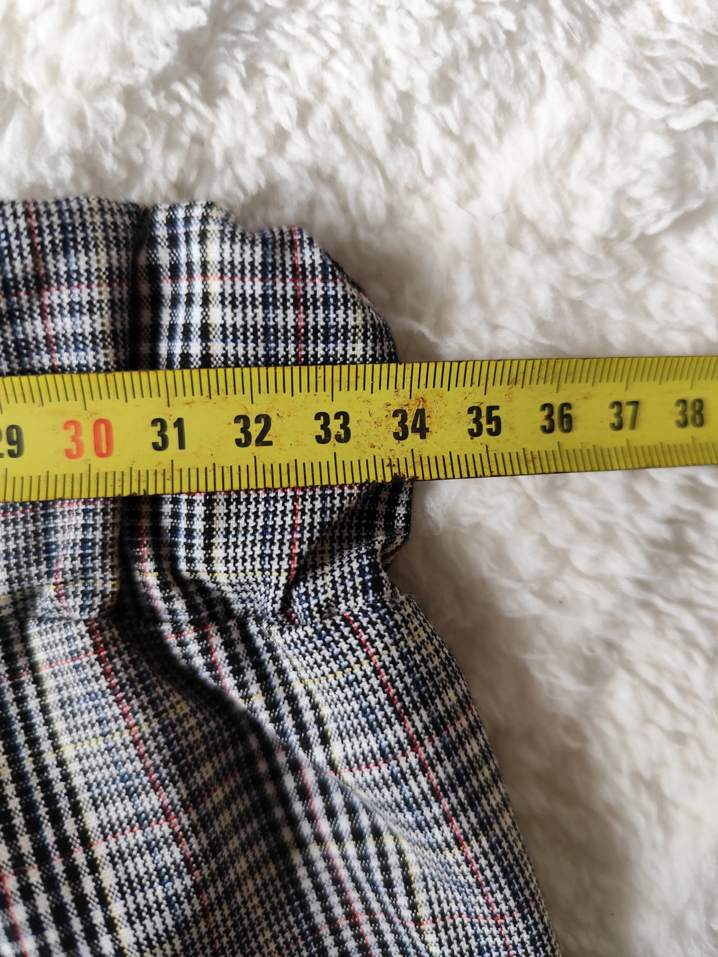 Pantalon léger à carreaux made in Italy – taille S