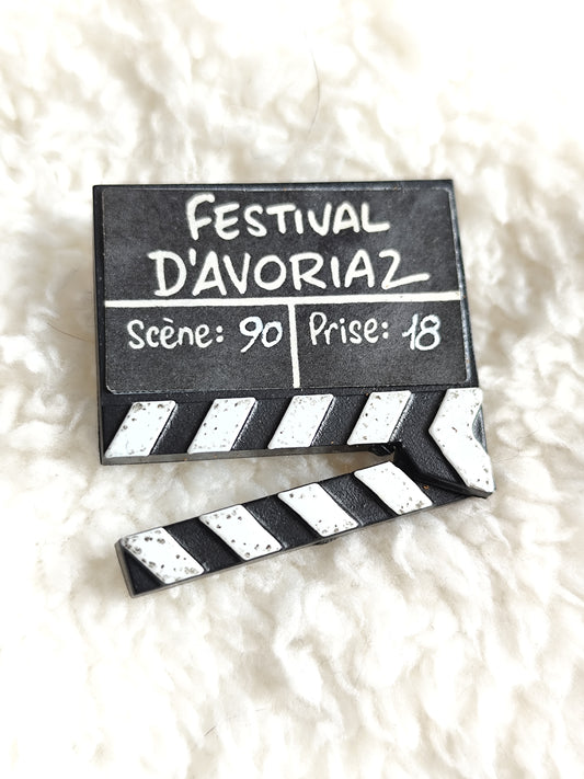 Broche Vintage Cinéma "Festival d'Avoriaz 1983"