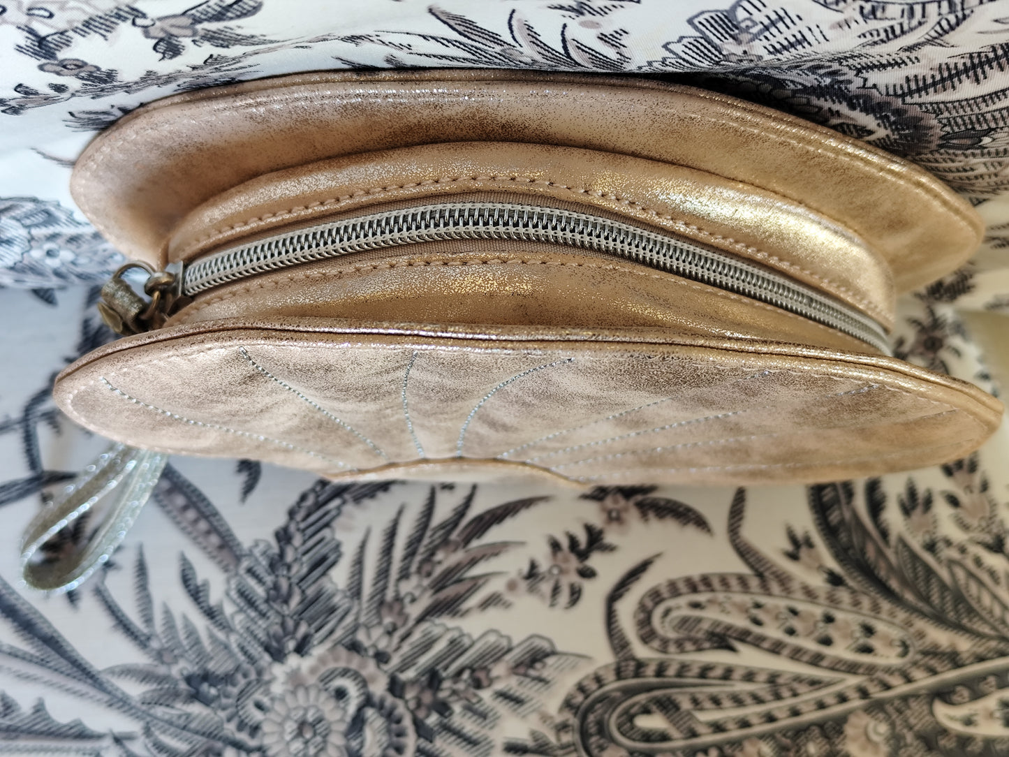 Petite pochette "Coquillage" Etam - Rose gold irisé